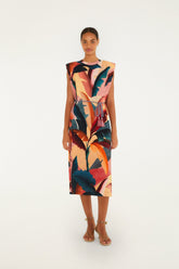 Multicolor Atlantic Rainforest T-Shirt Midi Dress