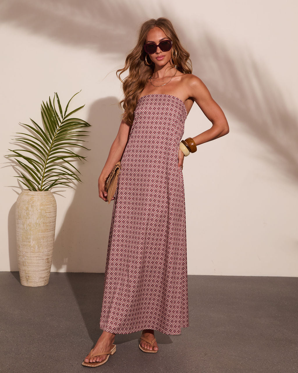 Bahama Bliss Abstract Print Maxi Dress