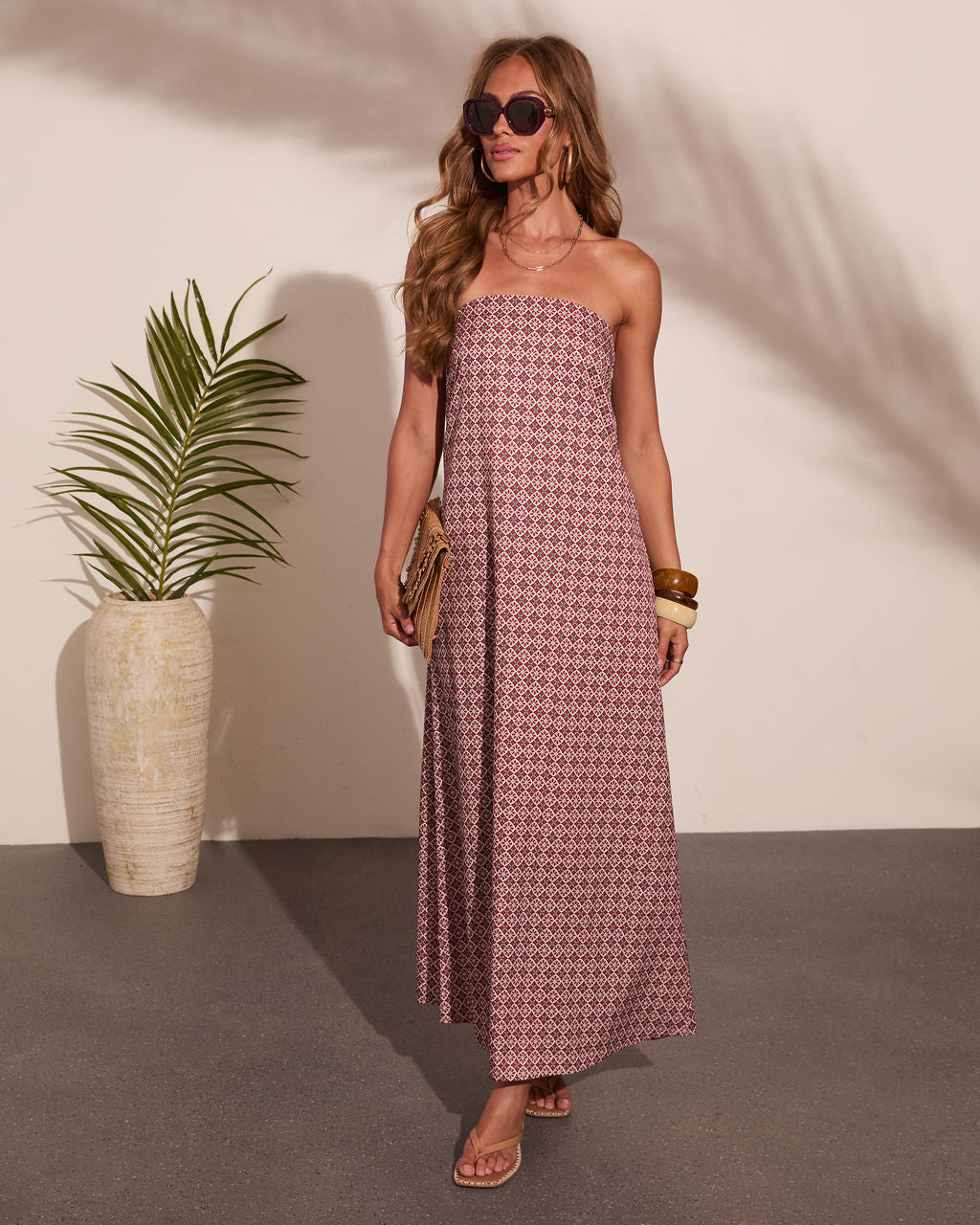 Bahama Bliss Abstract Print Maxi Dress