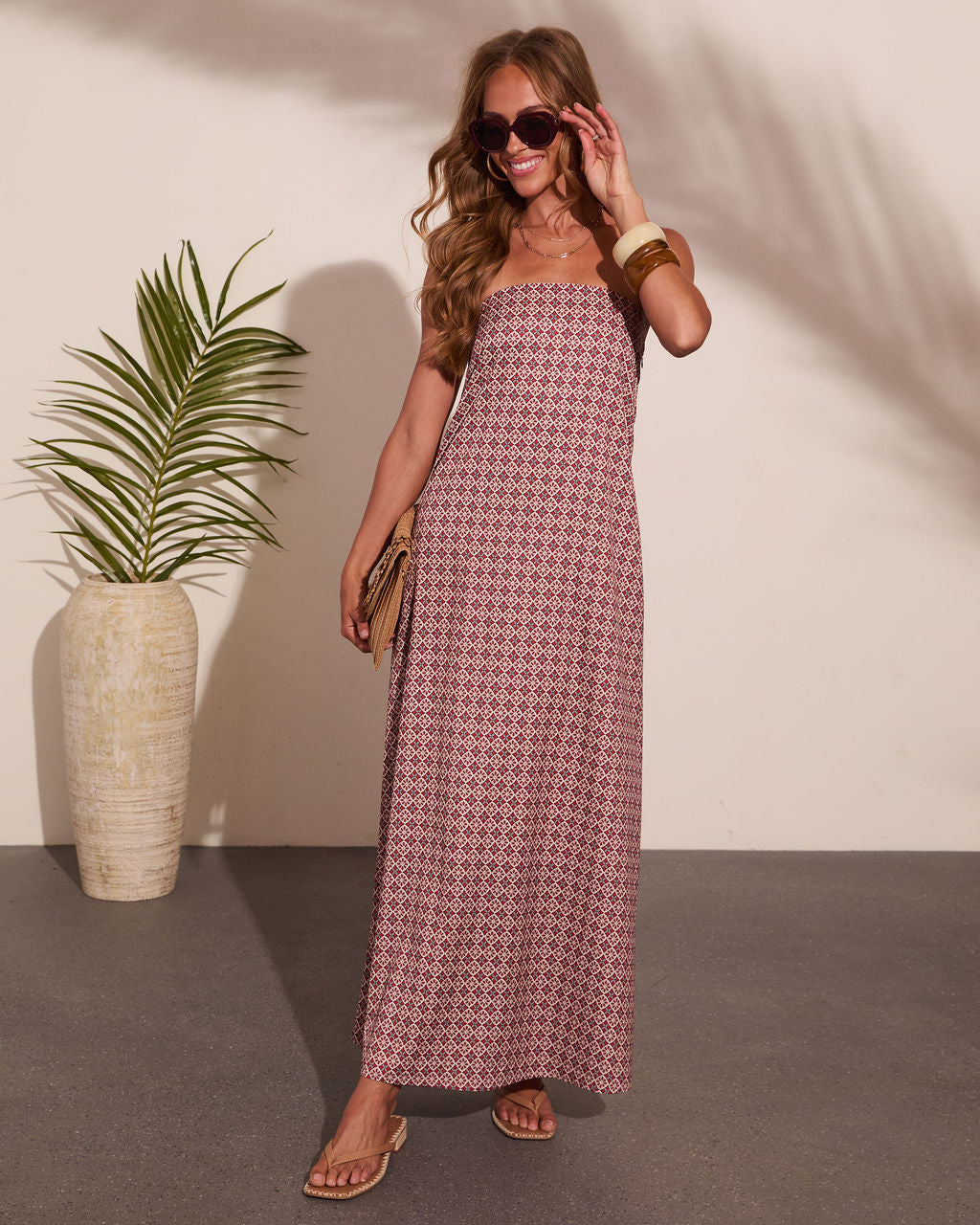 Bahama Bliss Abstract Print Maxi Dress