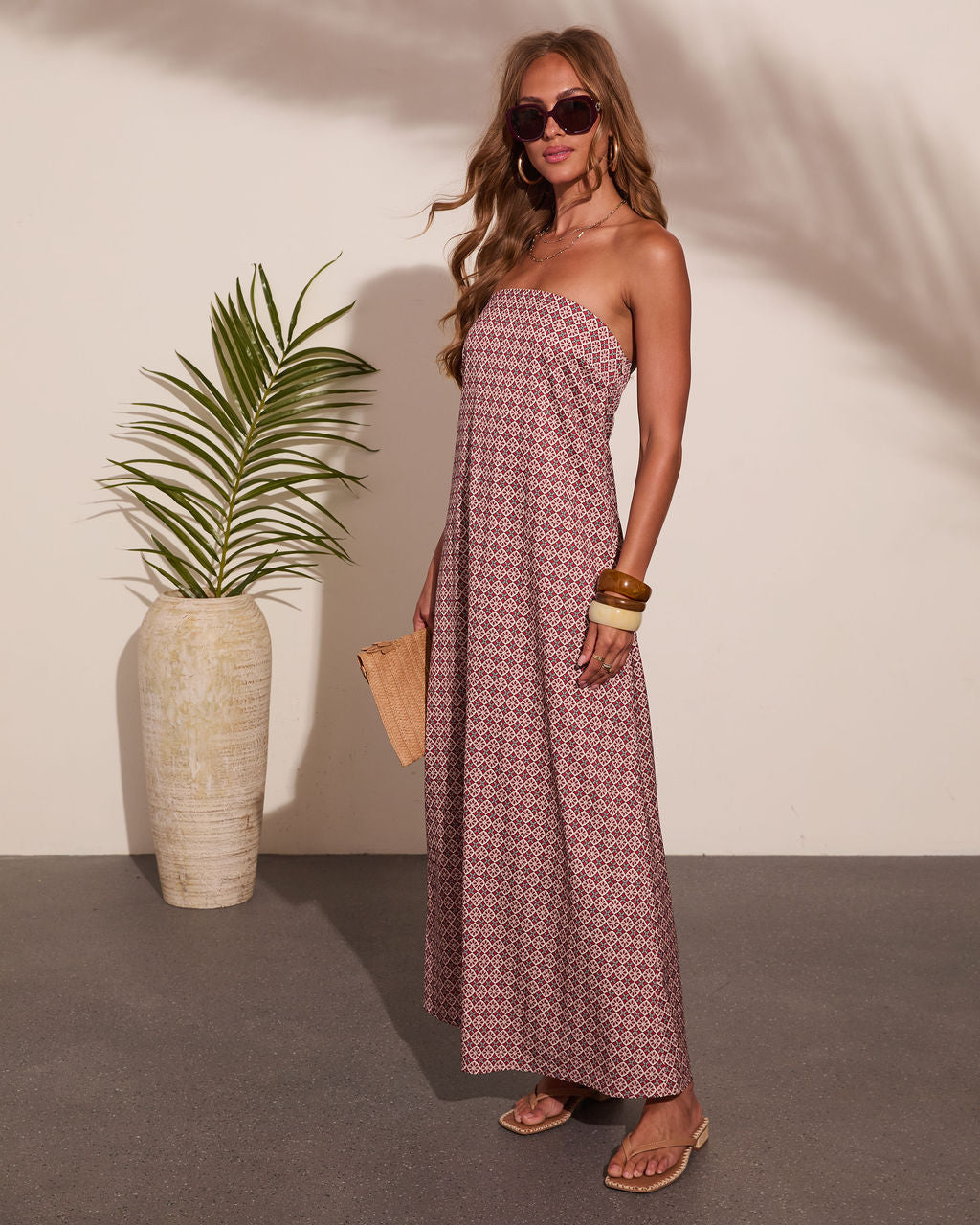 Bahama Bliss Abstract Print Maxi Dress
