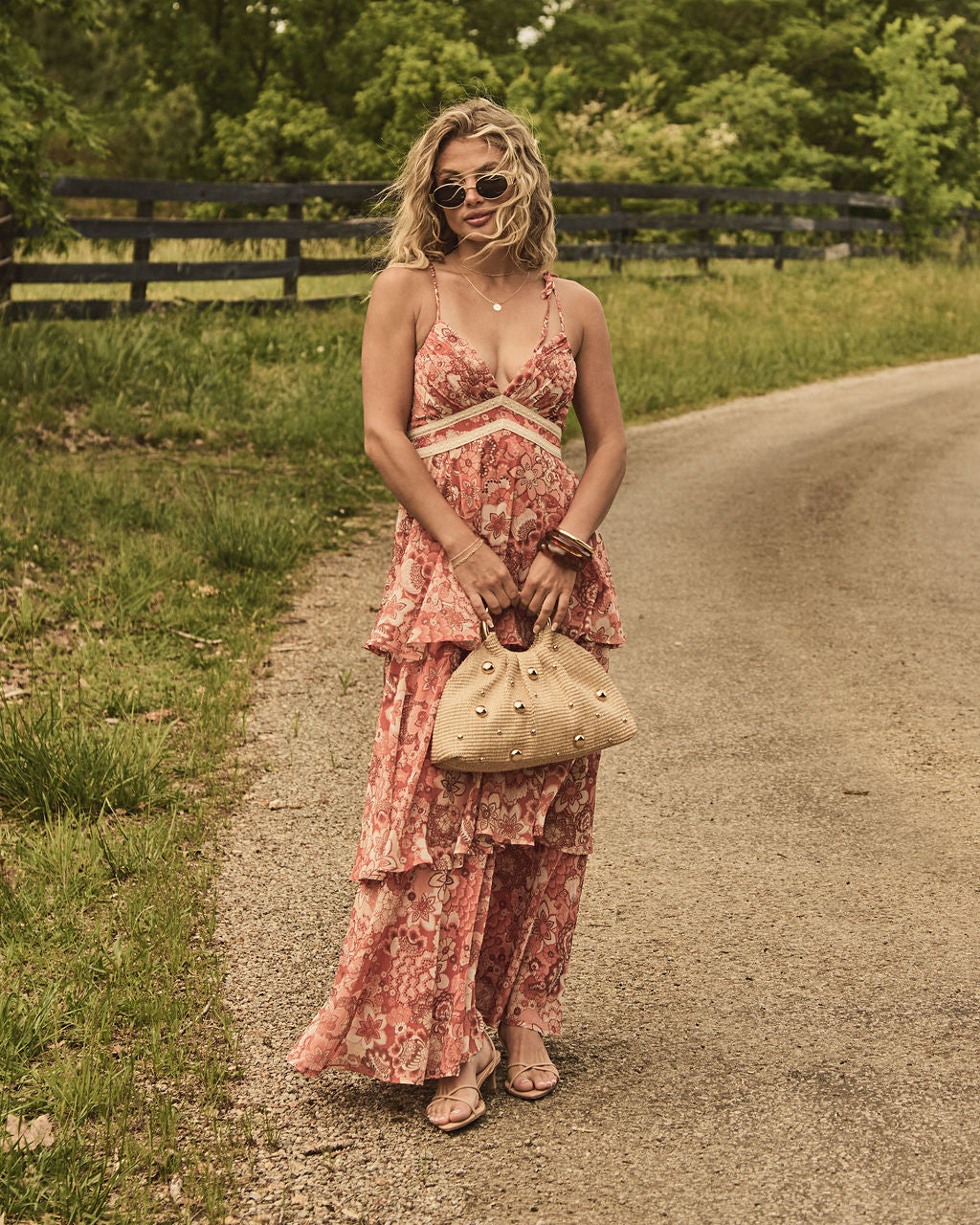 Wildflower Rodeo Tiered Floral Maxi Dress