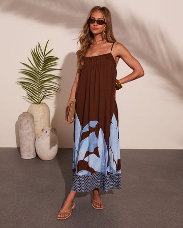 Amalfi Society Tropical Print Maxi Dress
