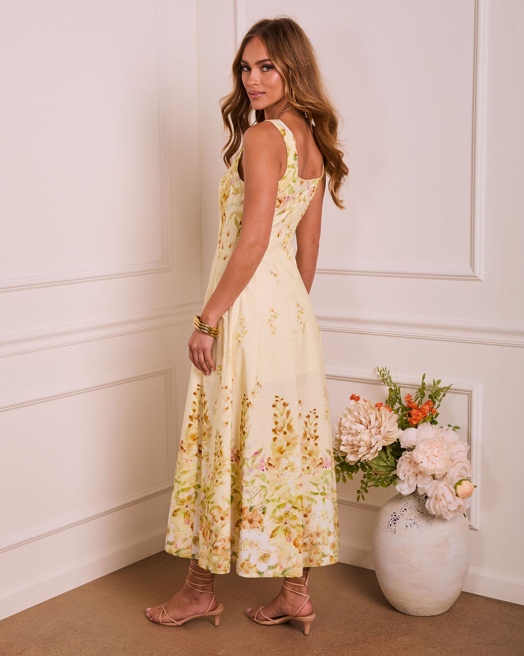Early Petals Floral Maxi Dress