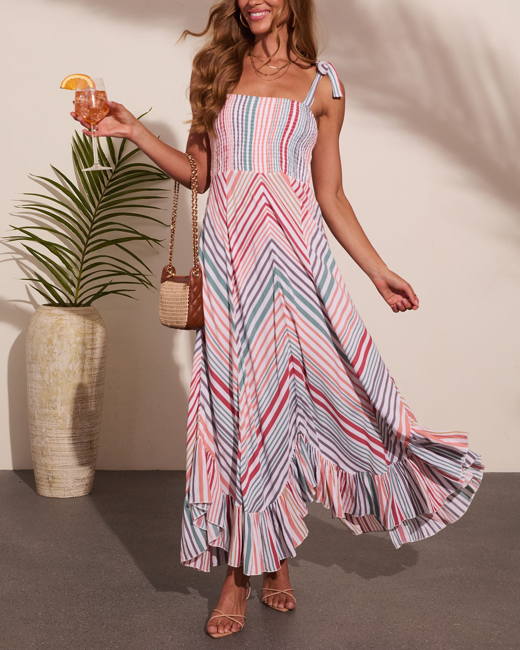 Sunkissed Riot Striped Maxi Dress