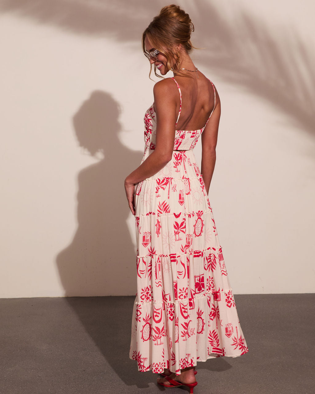 Harbor Nights Tropical Novelty Print Maxi Dress