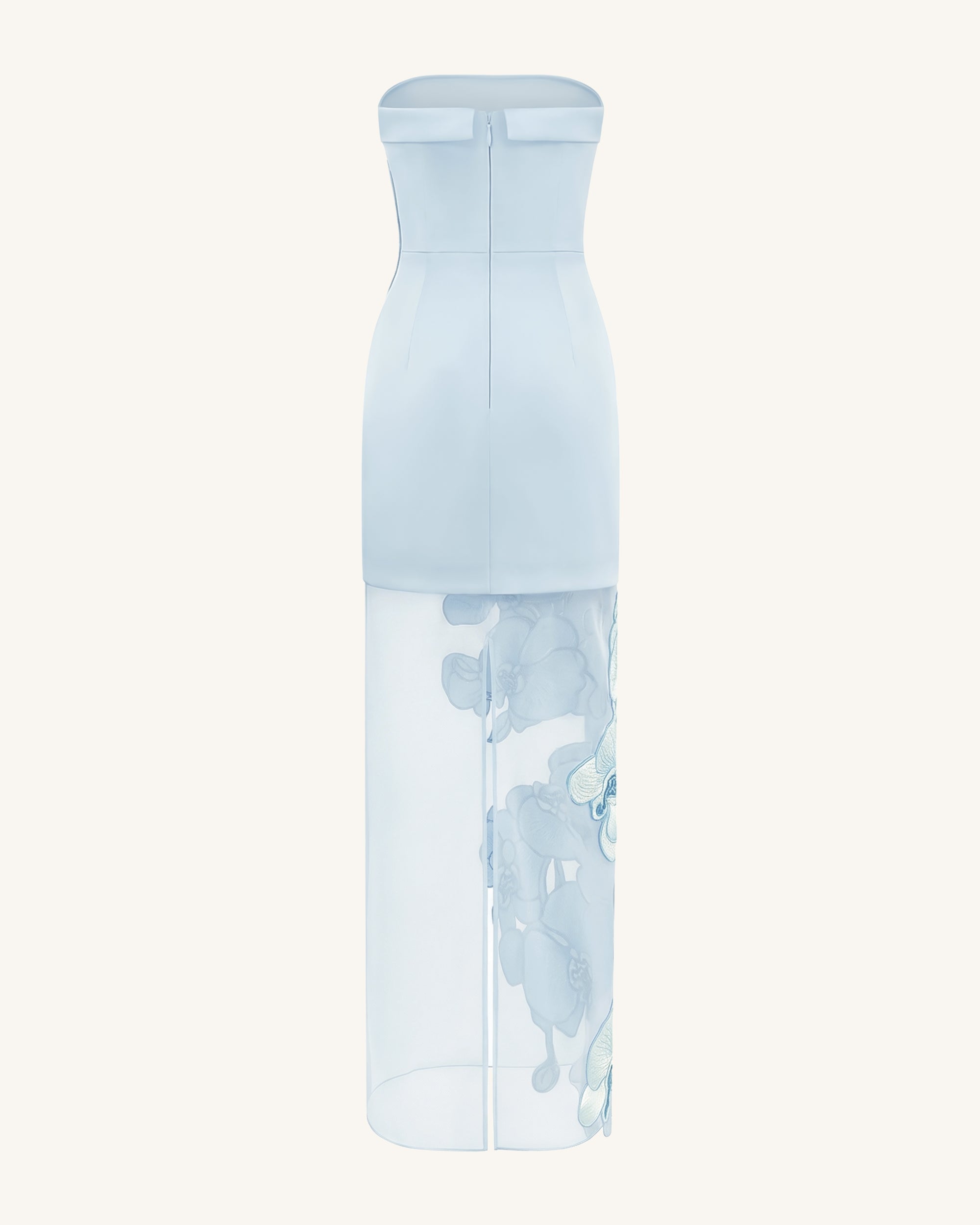 Orchid Embroidered Dress - Light Blue