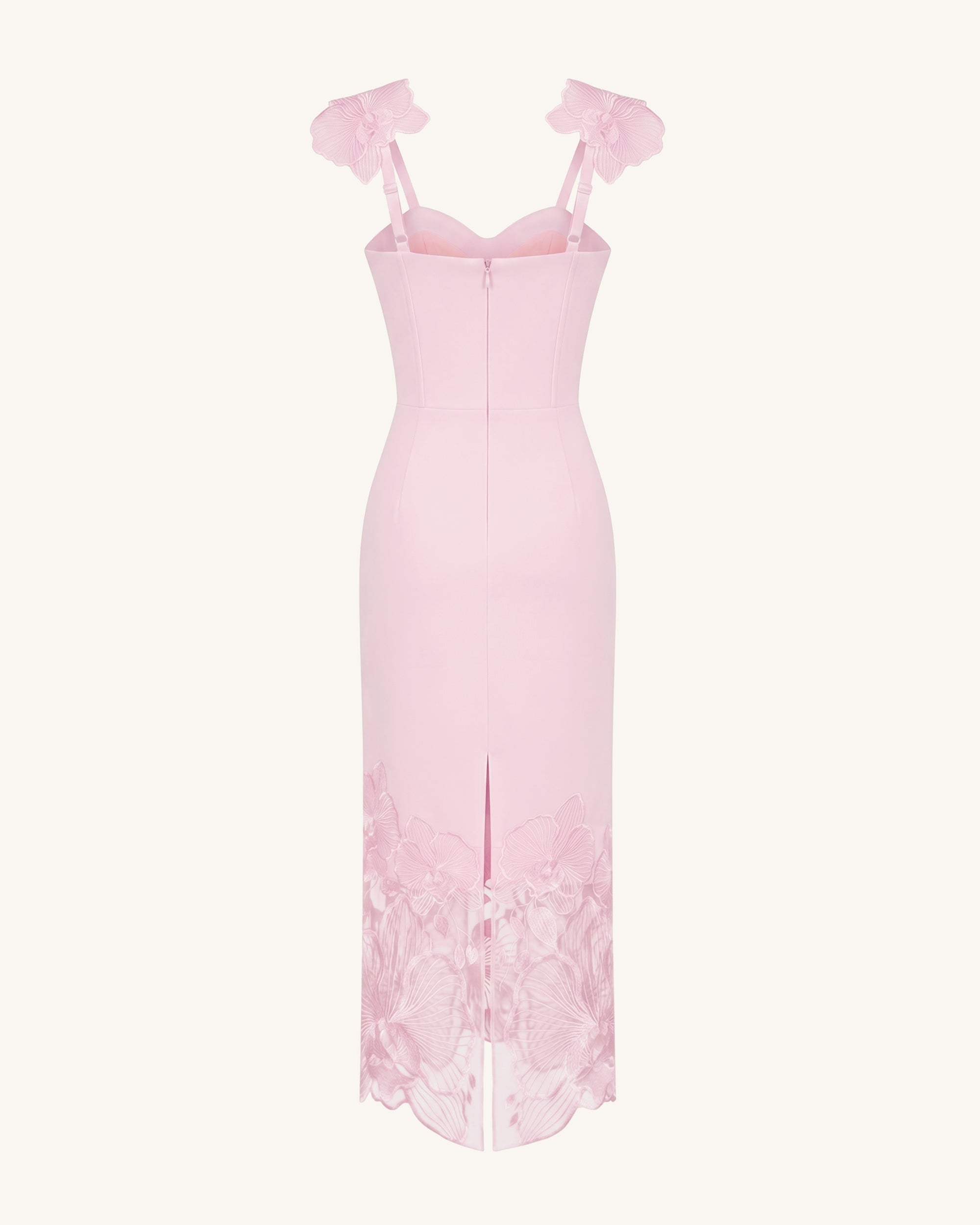 Orchid Embroidered Corset Dress - Dusty Rose