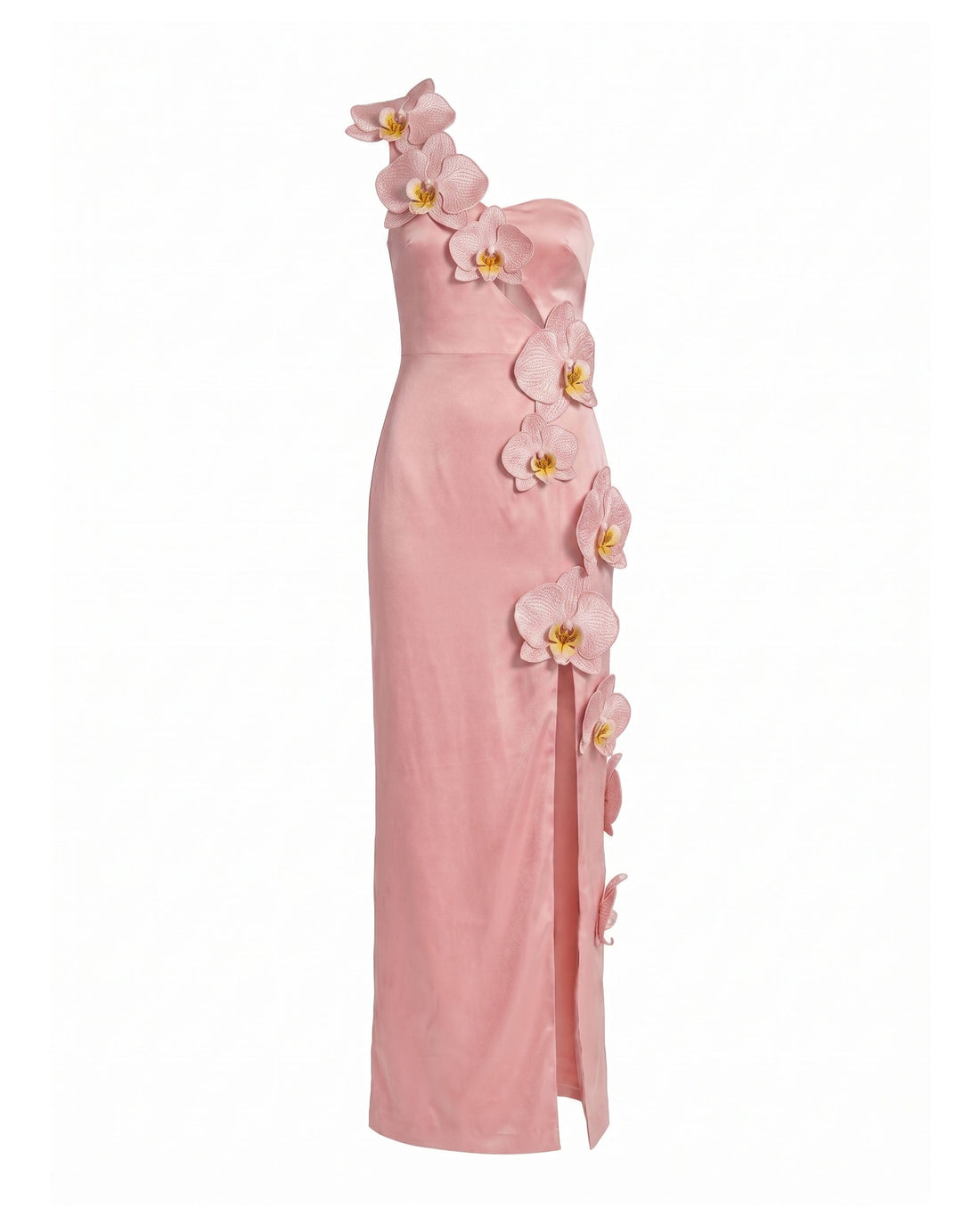 Orchid Embellished Cutout Slit Maxi Dress - Blush Pink