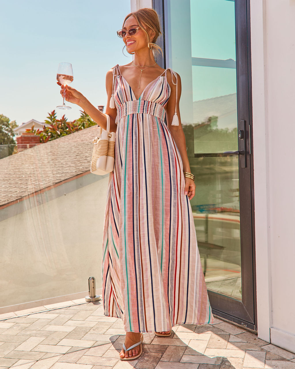 Harbor Keepsake Striped Maxi Dress