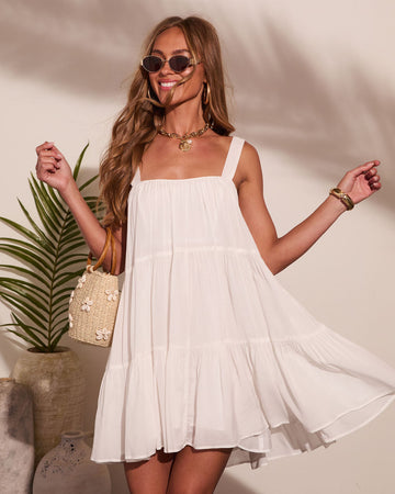 Destination Chic Tiered Mini Dress