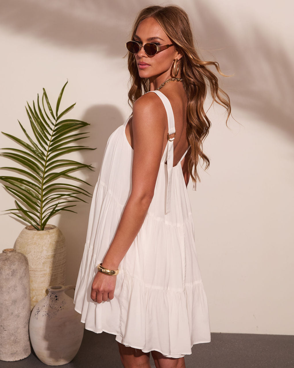 Destination Chic Tiered Mini Dress