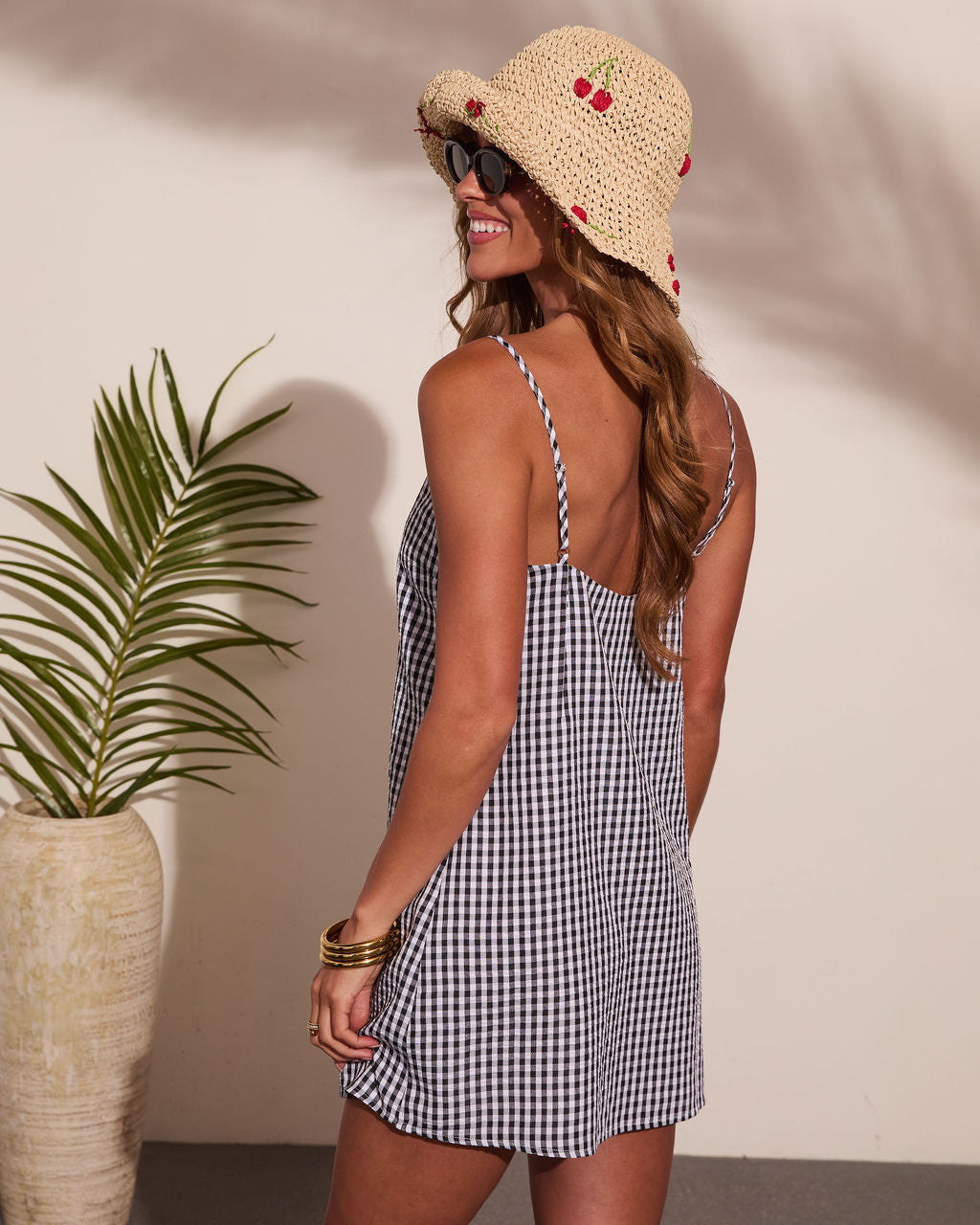 Tanyah Gingham Shift Mini Dress