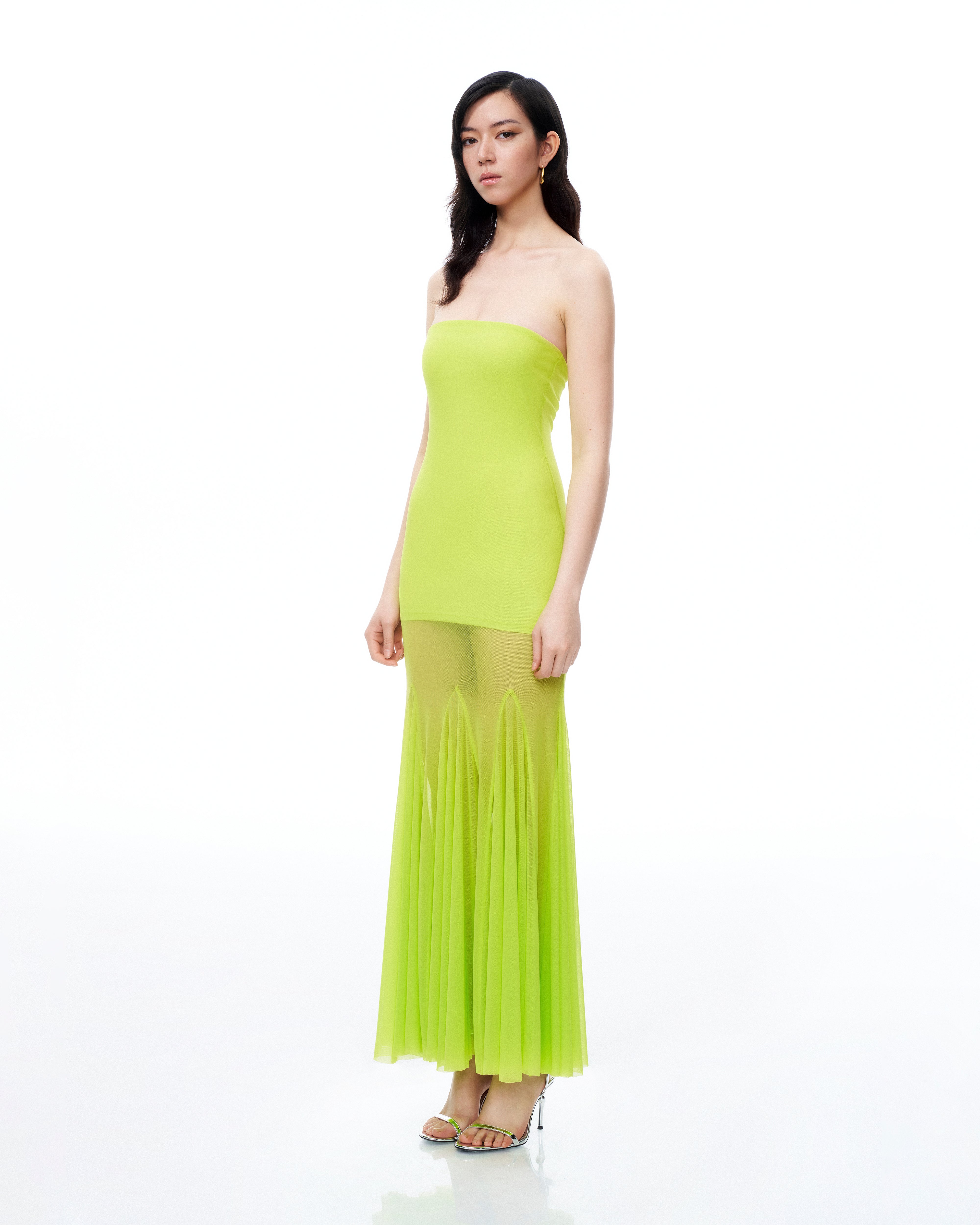 Thalassa Mesh Dress - Lime Green