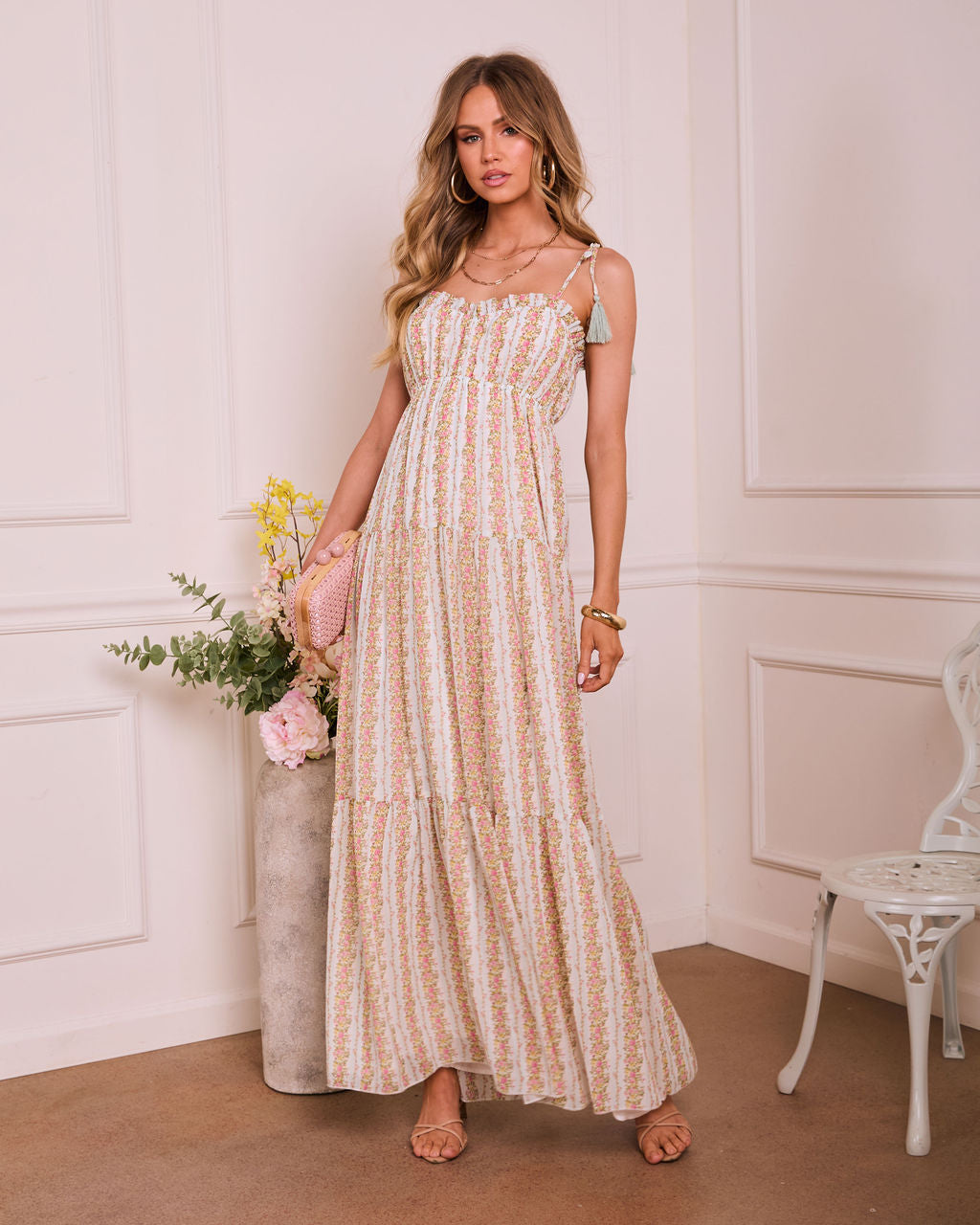 Scenic Views Tiered Floral Maxi Dress