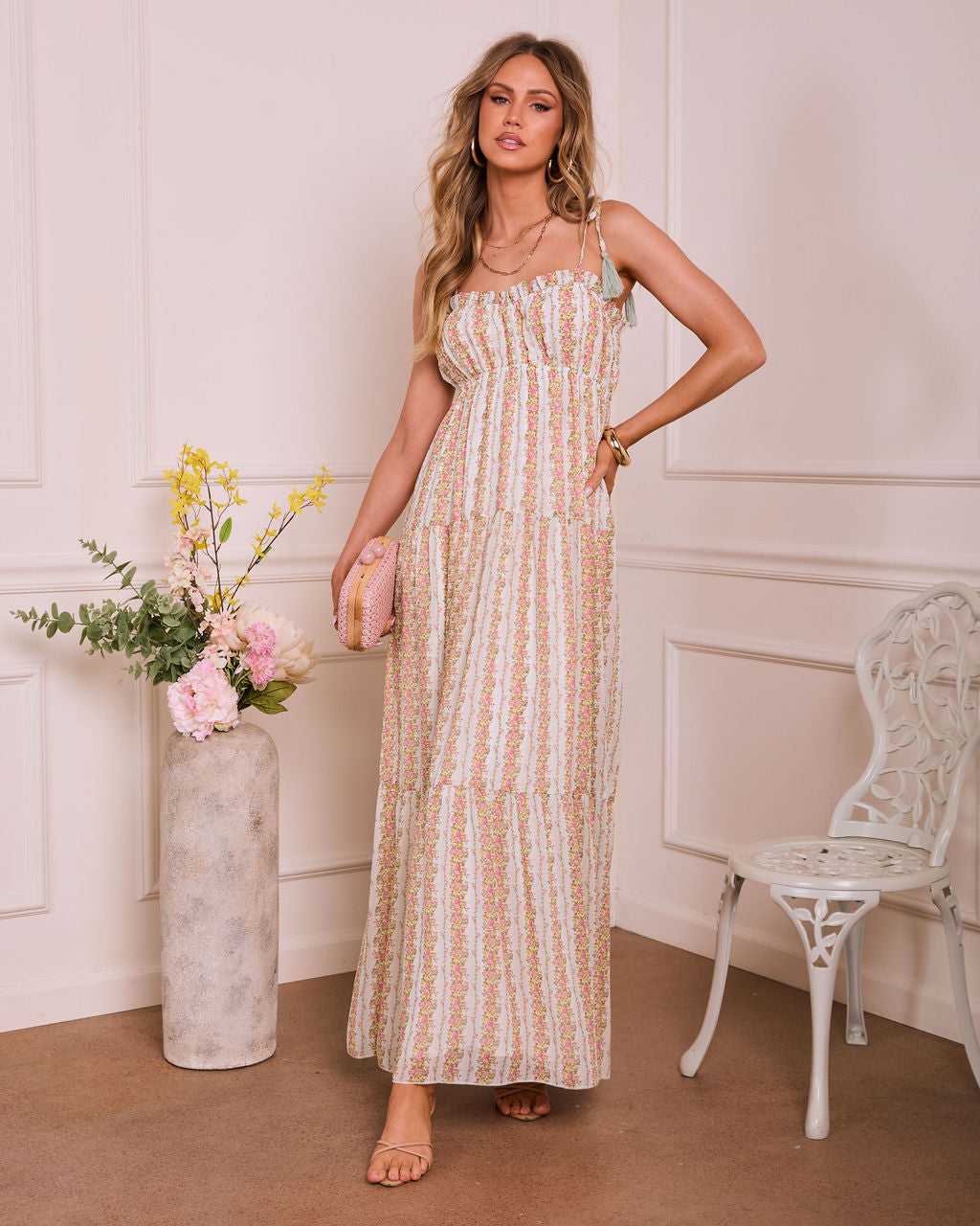 Scenic Views Tiered Floral Maxi Dress