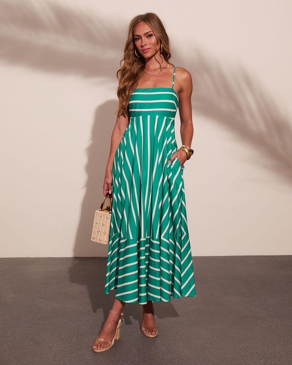Sea Calling Cotton Striped Maxi Dress