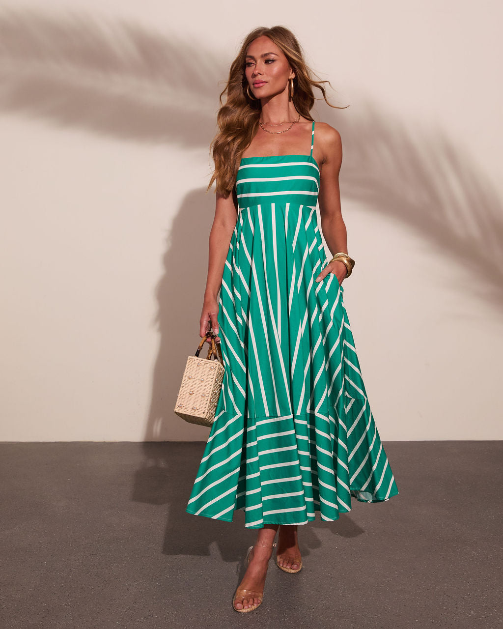 Sea Calling Cotton Striped Maxi Dress