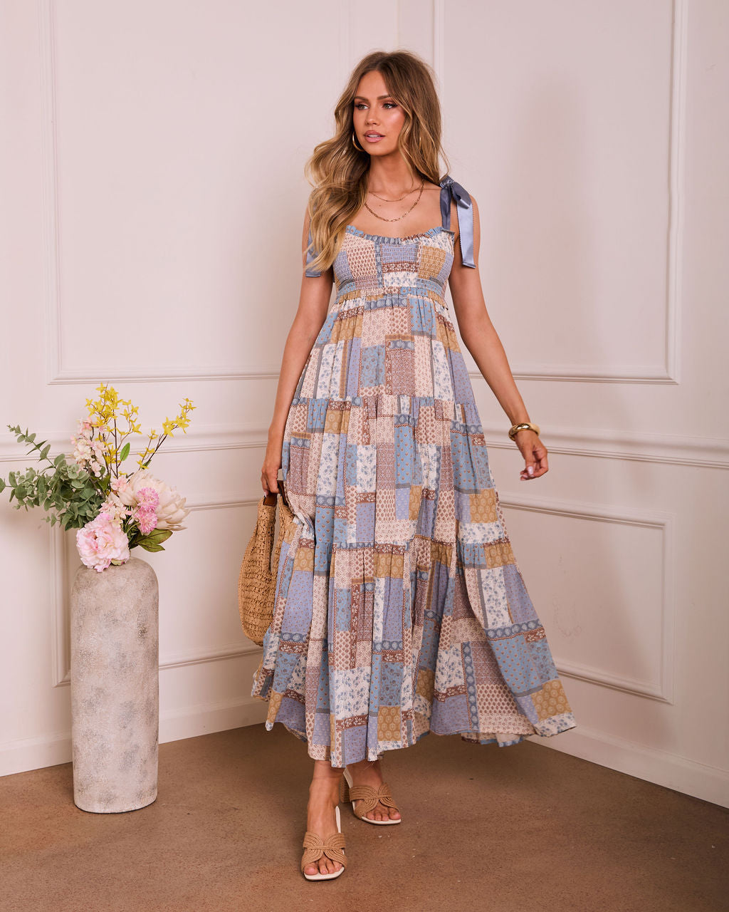 Sunbloom Poise Patchwork Maxi Dress