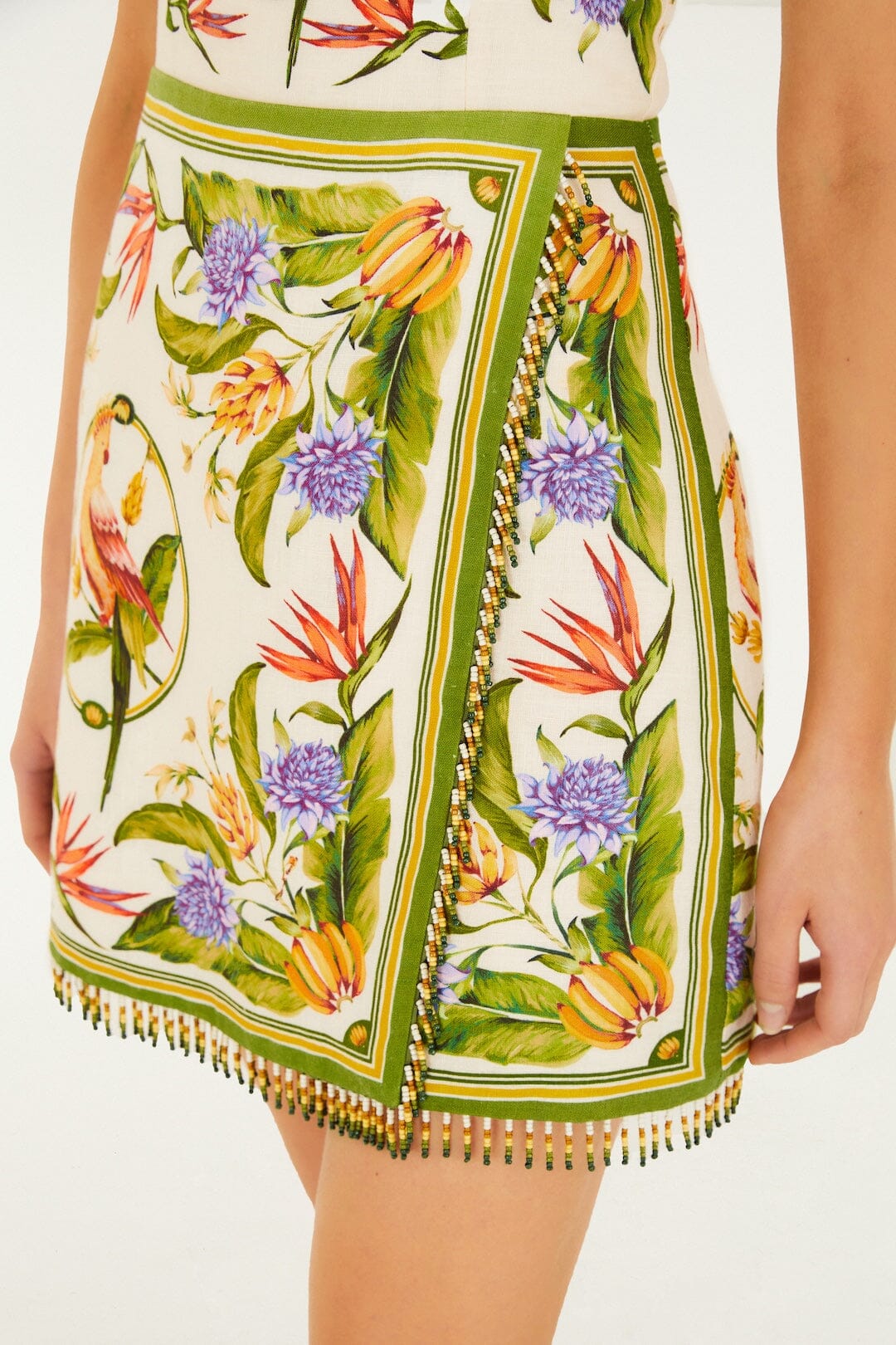 Sand Tropical Scarf Sleeveless Mini Dress