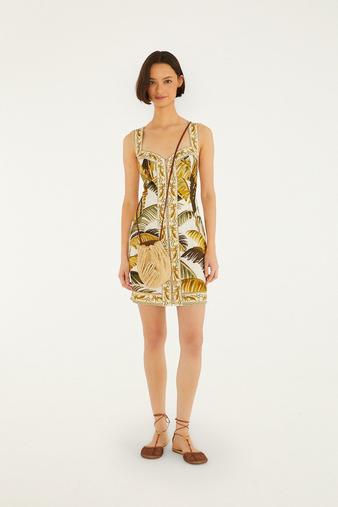 Off-White Trancoso Buttoned Mini Dress
