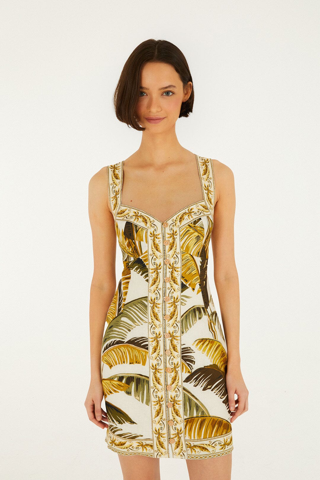 Off-White Trancoso Buttoned Mini Dress