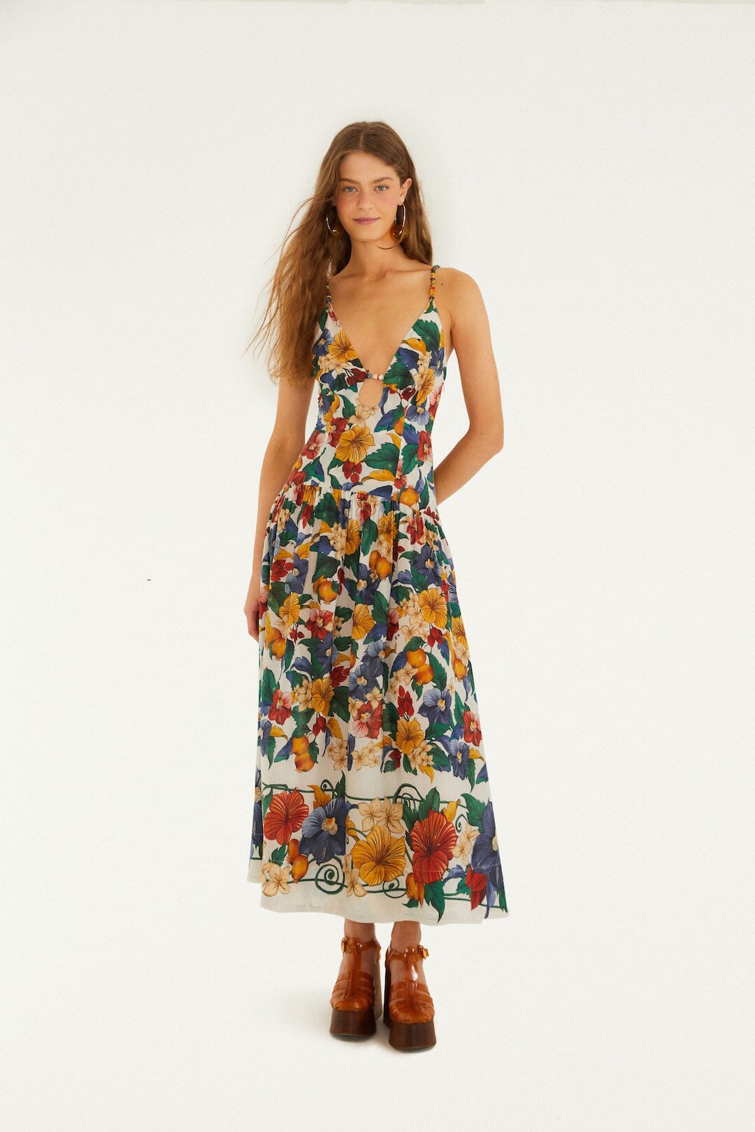 Off-White Tropi Embroidered Maxi Dress