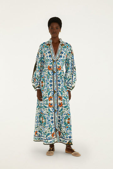 Off-White Flora Tile Maxi Dress