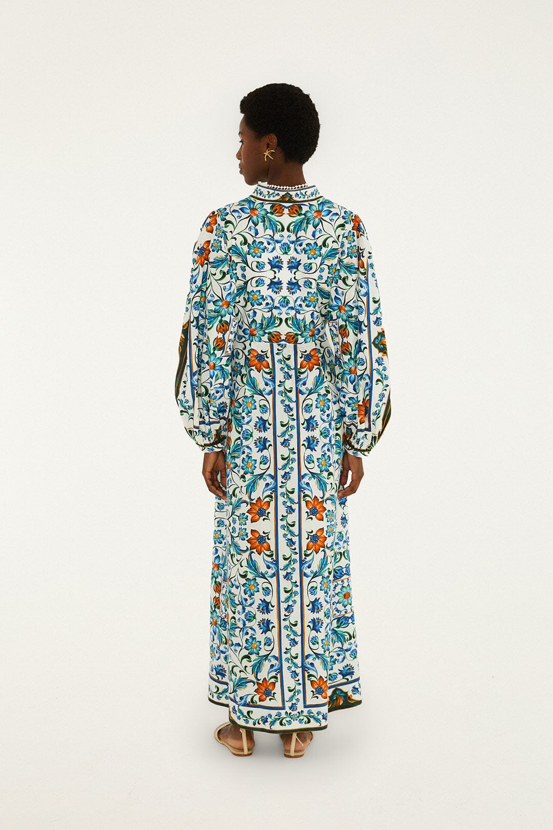 Off-White Flora Tile Maxi Dress