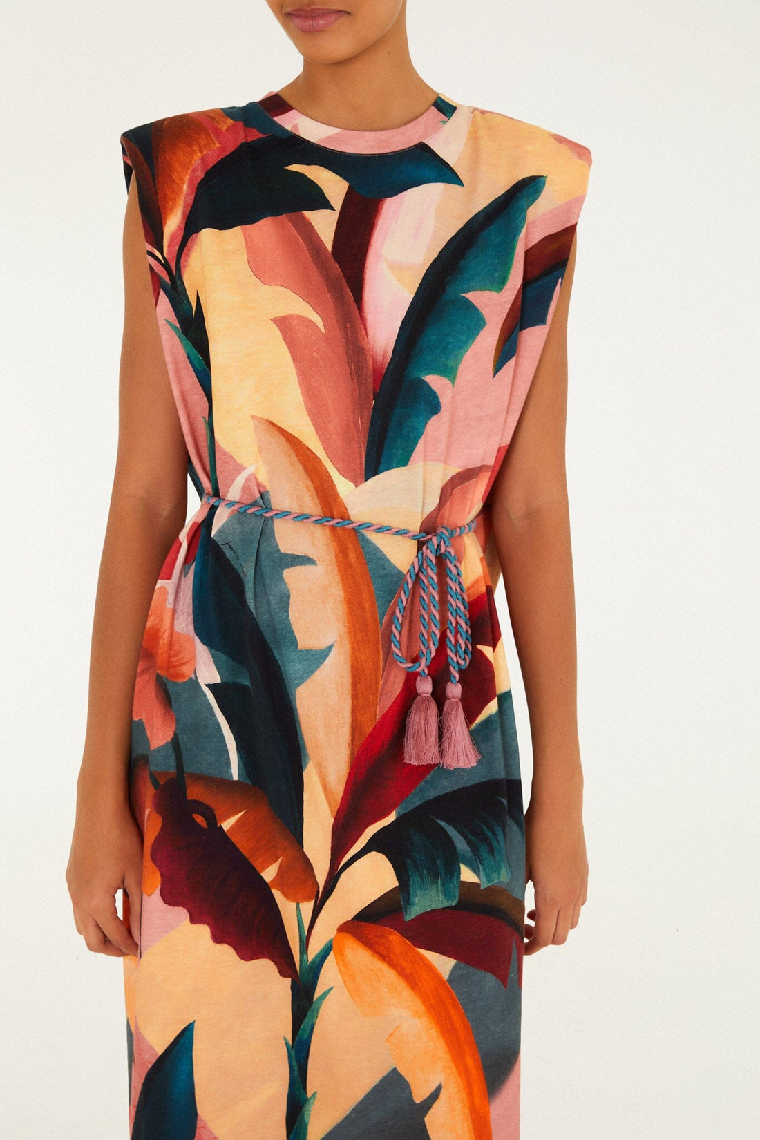 Multicolor Atlantic Rainforest  T-Shirt Midi Dress