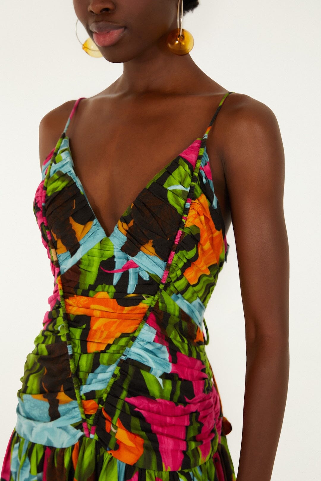 Black Mujeres Y Flores Midi Dress