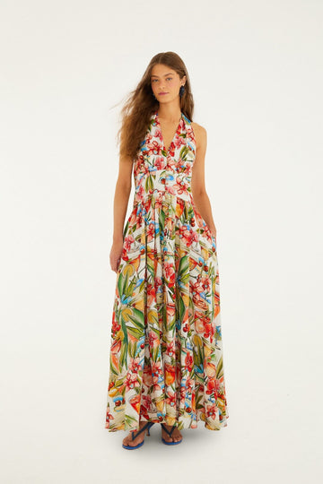 Off-White Cocktail Maxi Dress