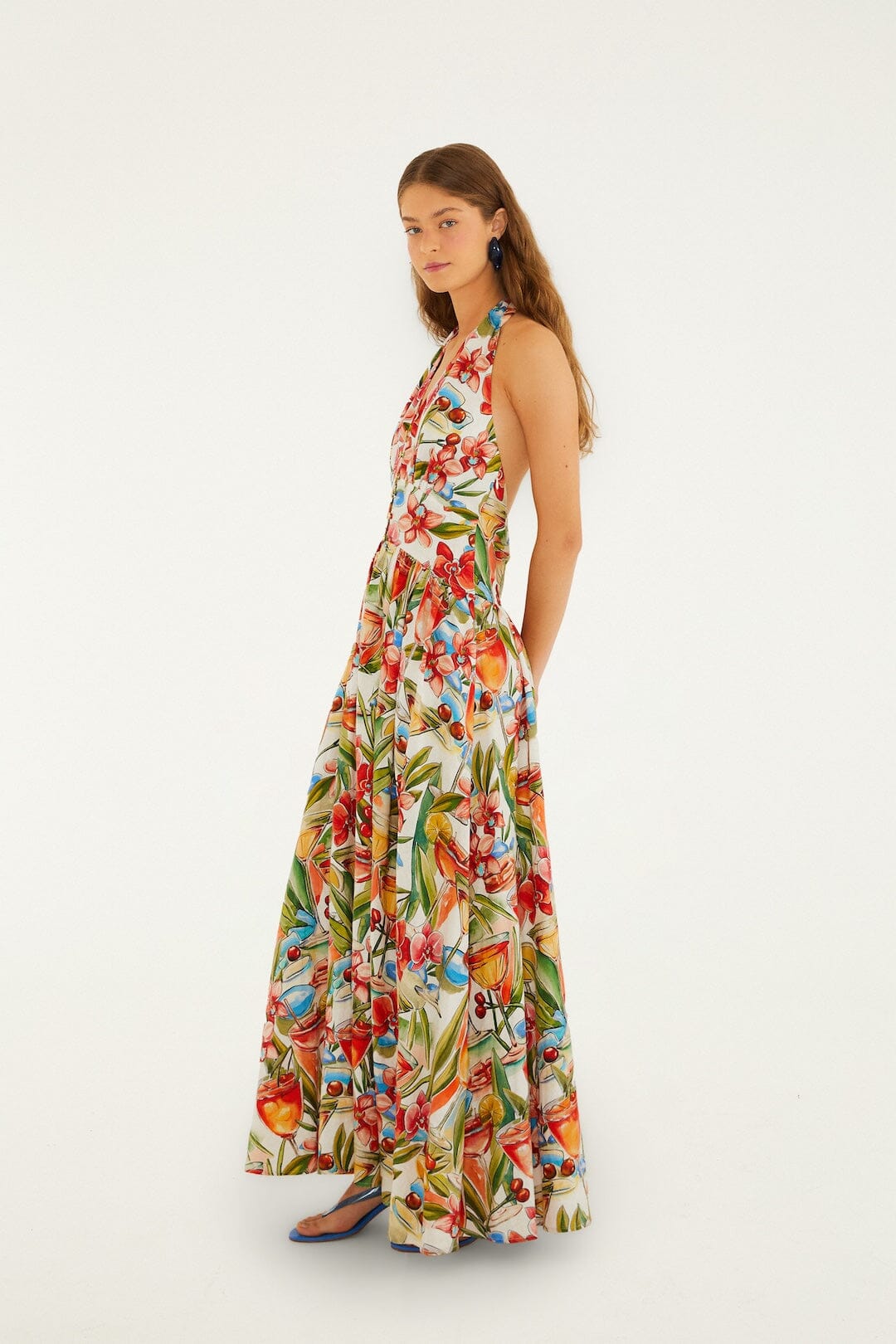 Off-White Cocktail Maxi Dress