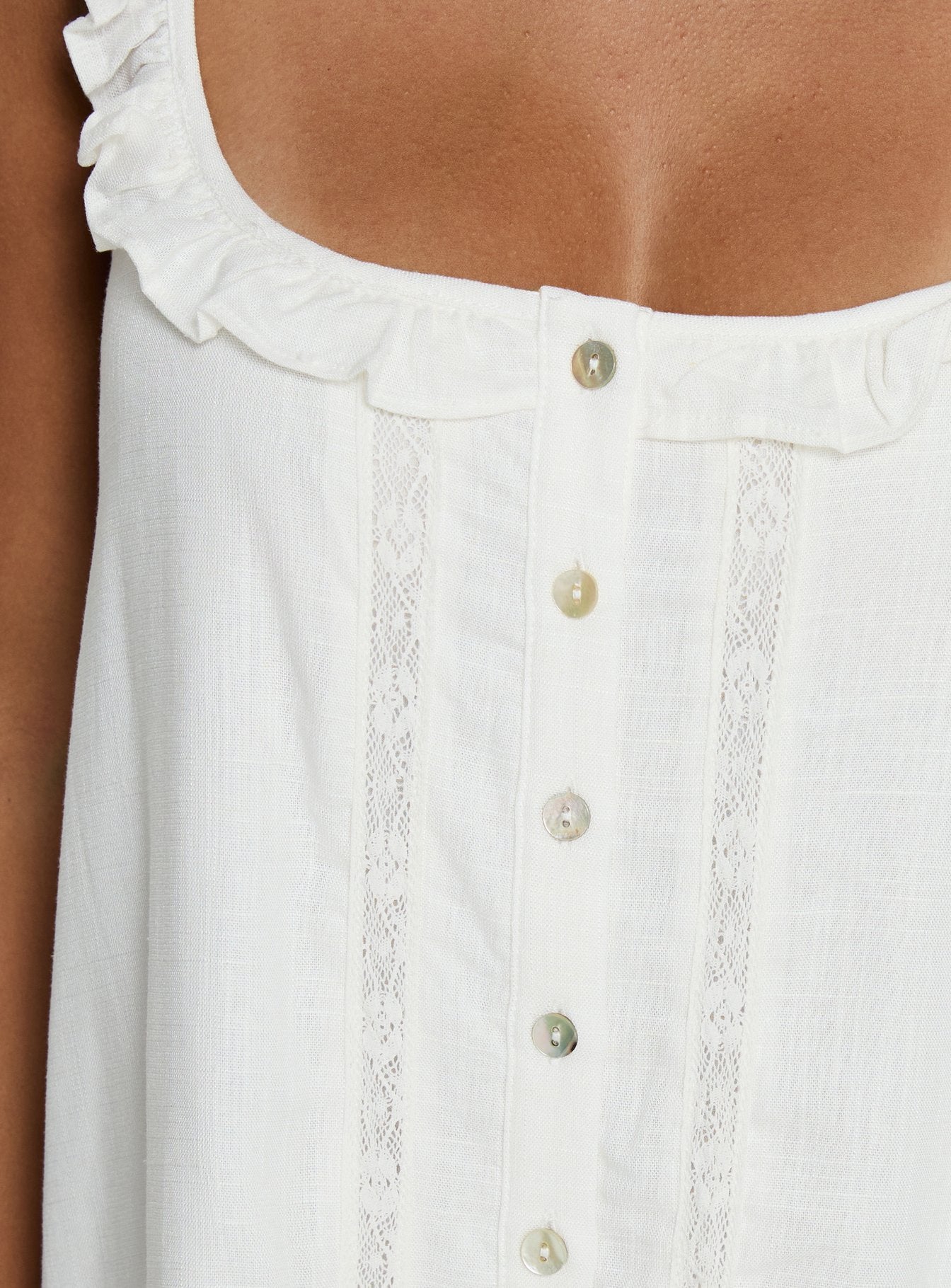 Malinda Babydoll Mini Dress White