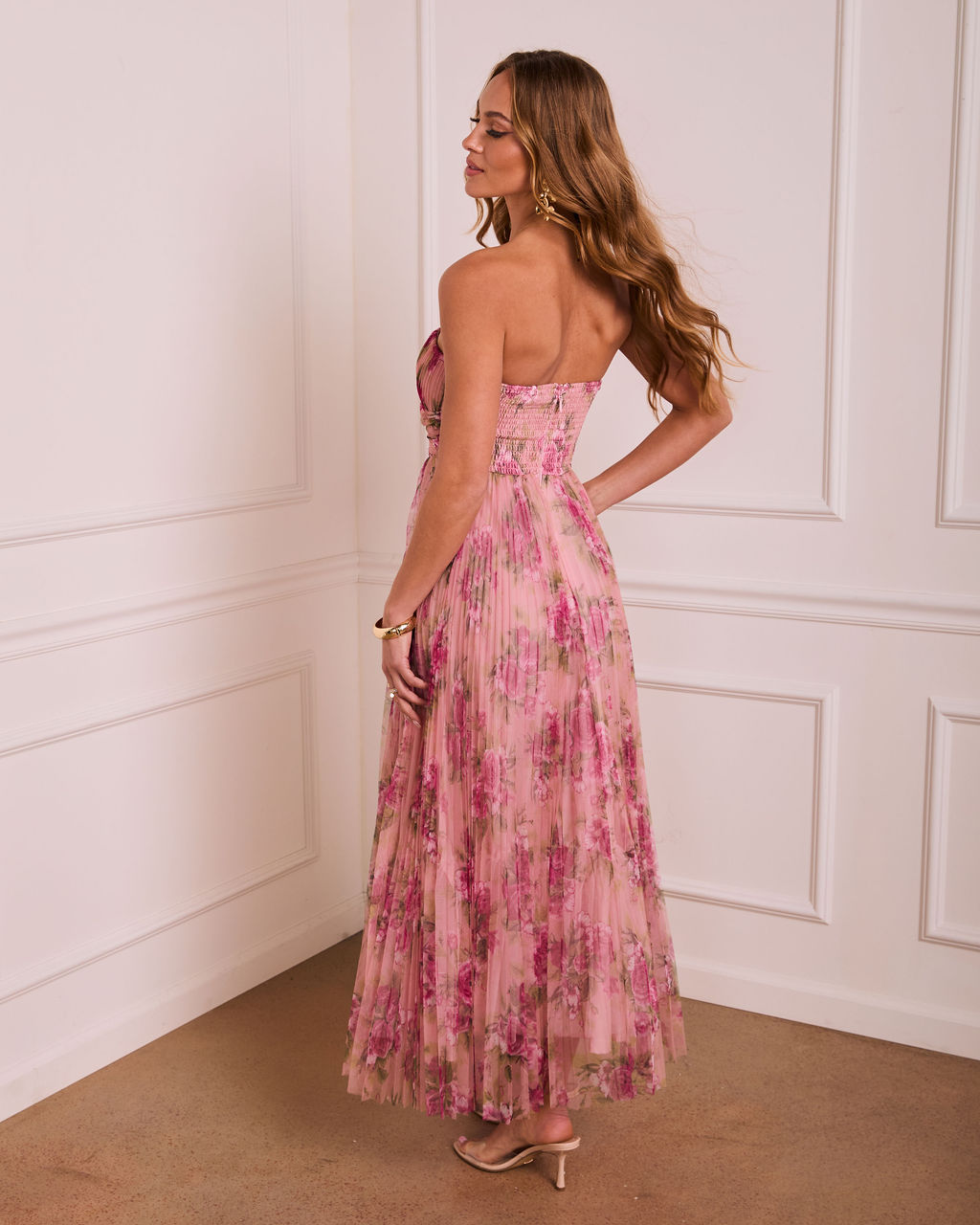 Morning Garden Tulle Floral Maxi Dress