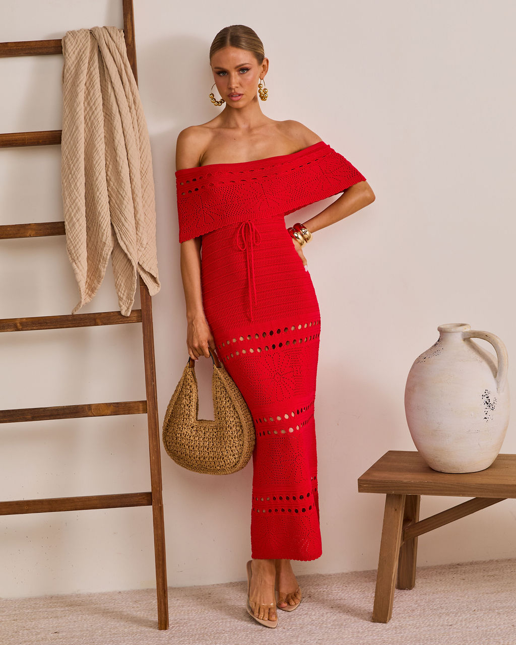 Siena Sun Strapless Knit Maxi Dress