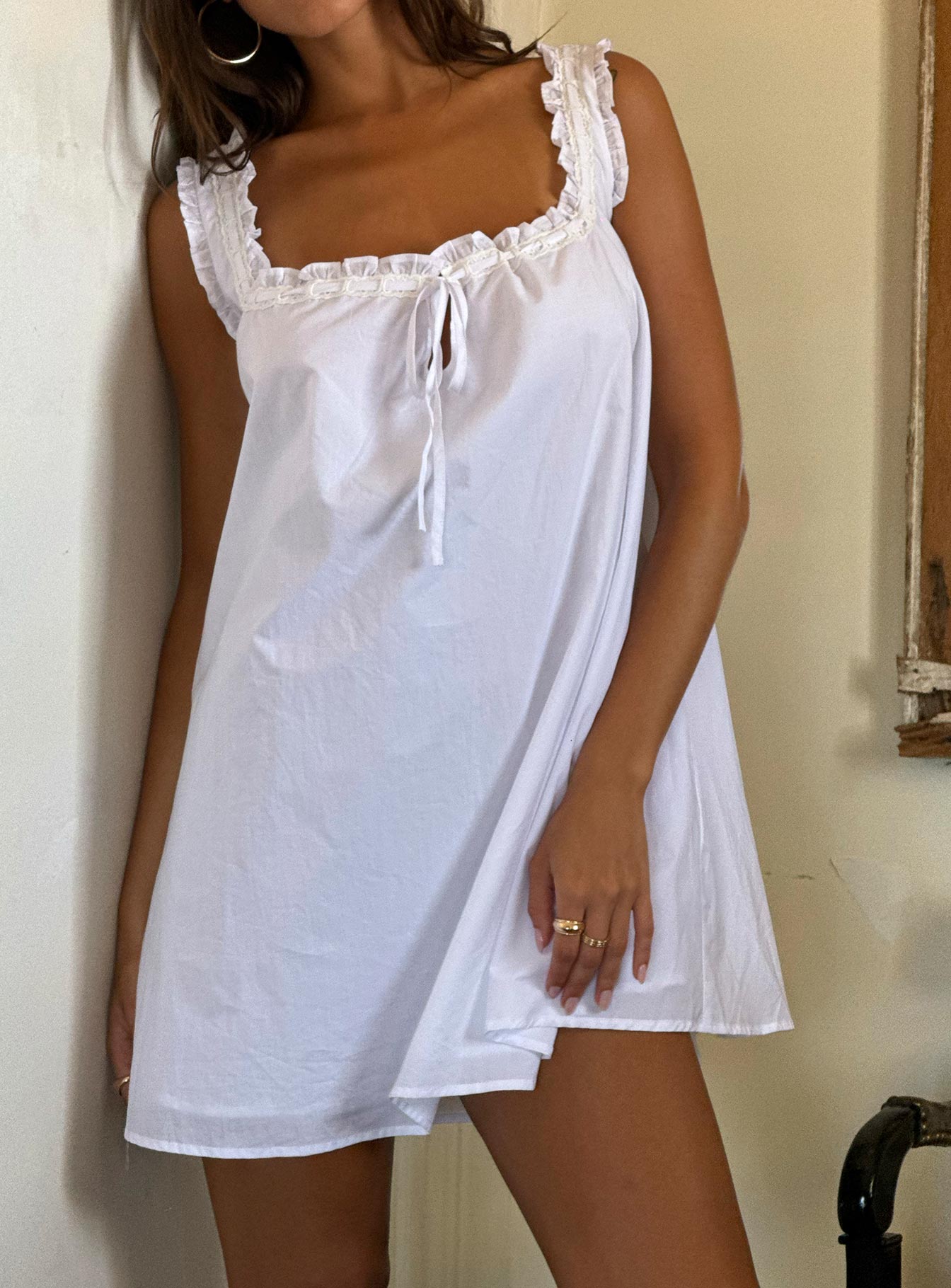 Swing Mini Dress White