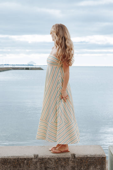 Brea Maxi Dress - Green Stripe