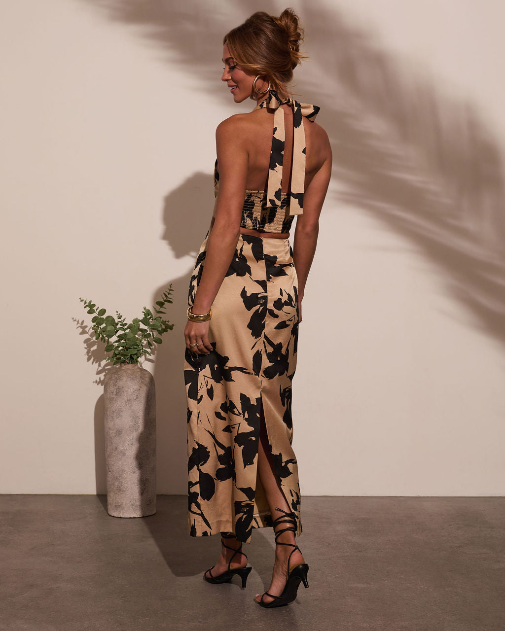 Nellah Cut Out Halter Maxi Dress