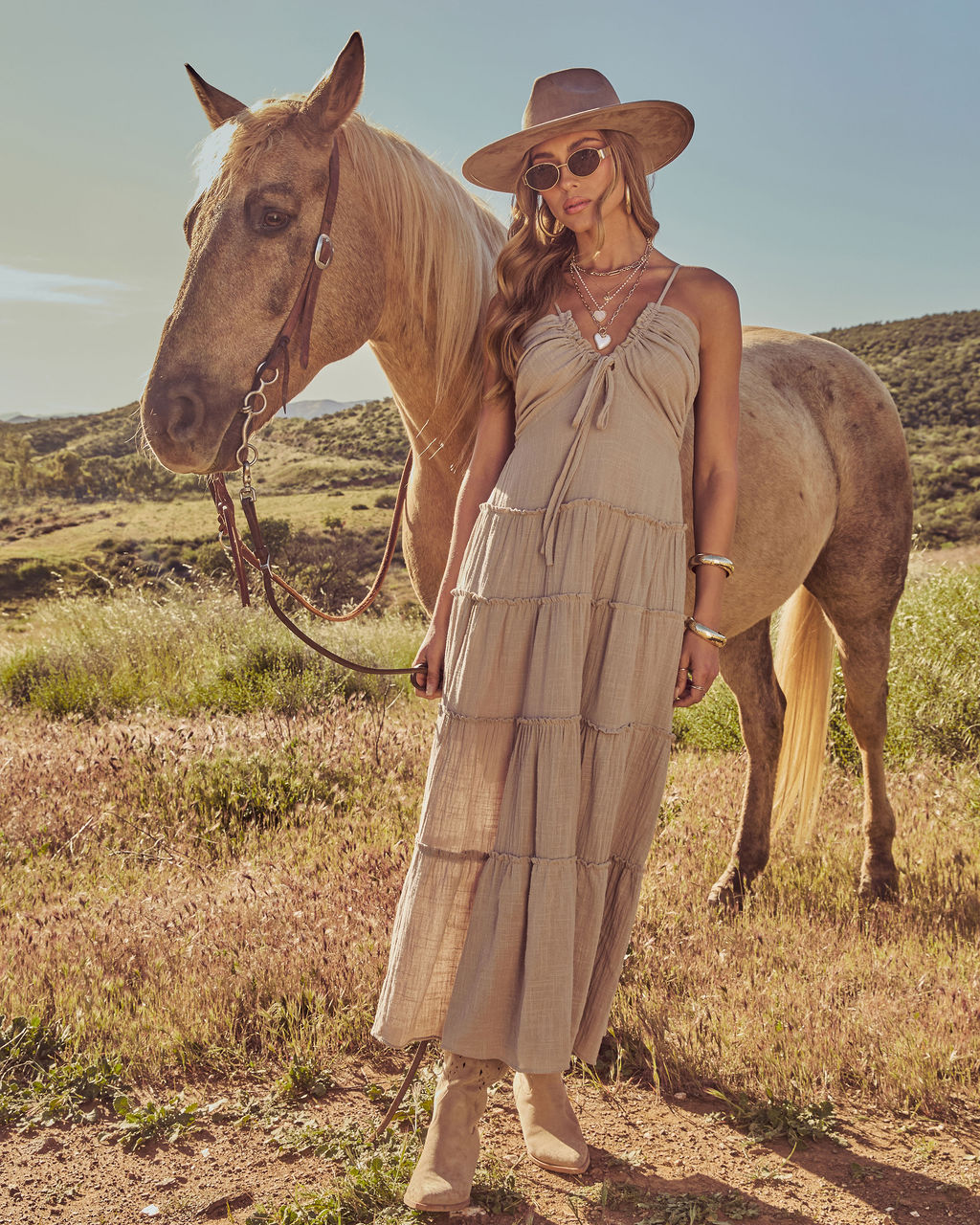 Sundust Darling Tiered Maxi Dress