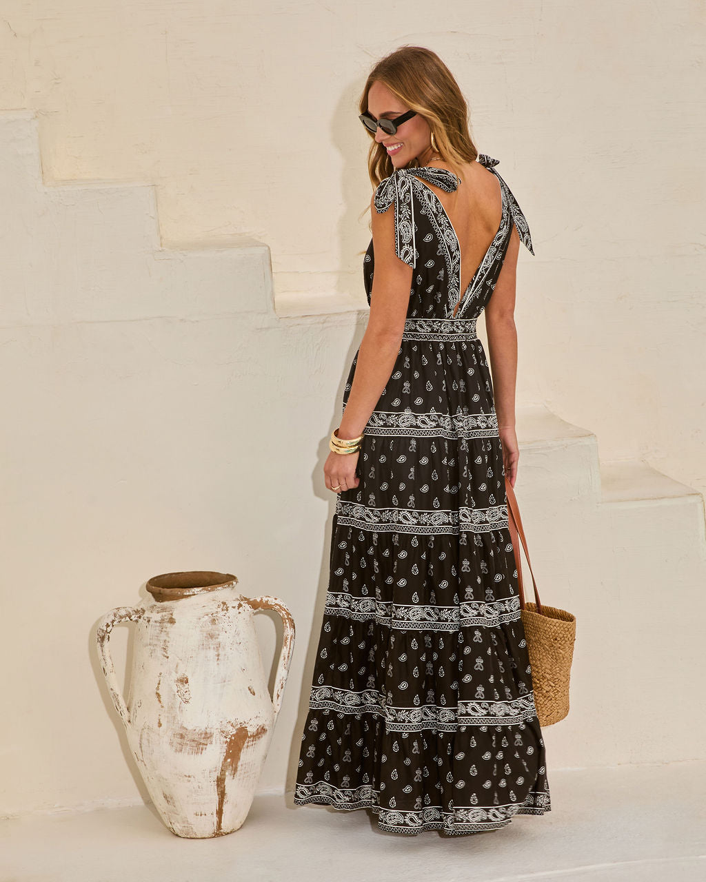 Manda Fit And Flare Paisley Maxi Dress