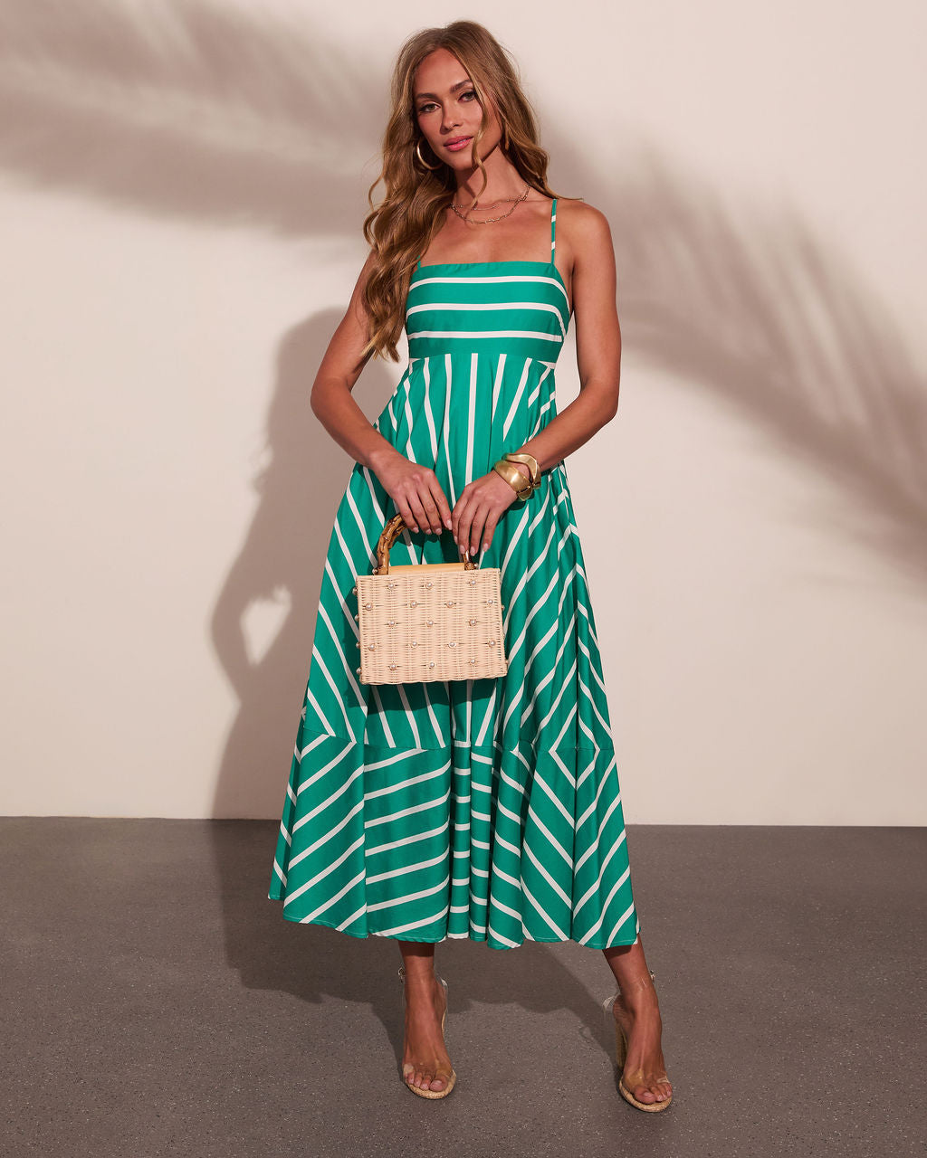 Sea Calling Cotton Striped Maxi Dress
