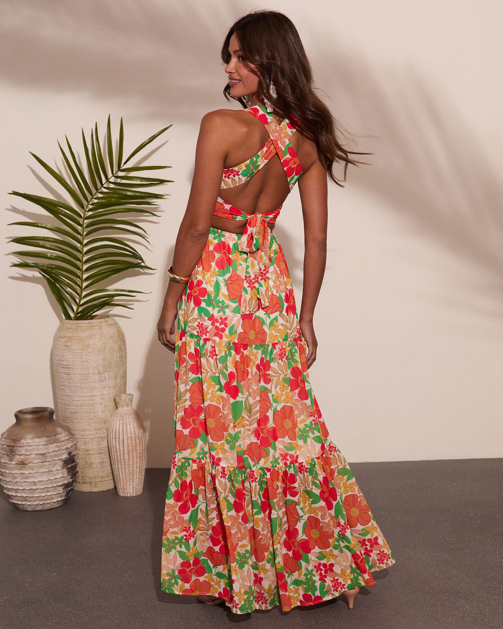 Emelia Floral Print Maxi Dress