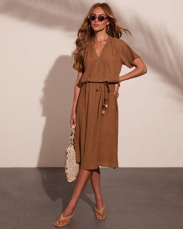 Instant Muse Waist Tie Midi Dress