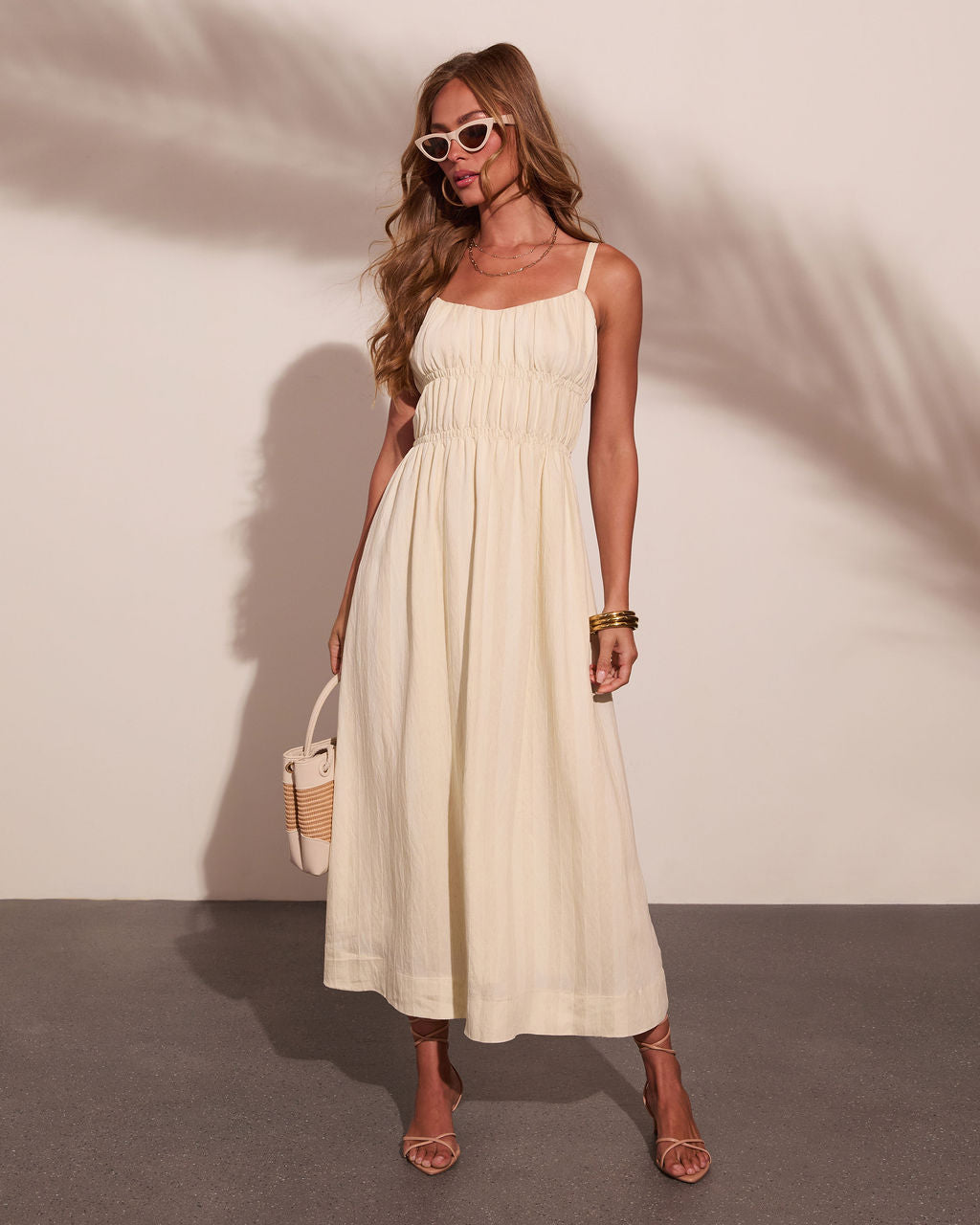Lelanie Linen Blend Maxi Dress