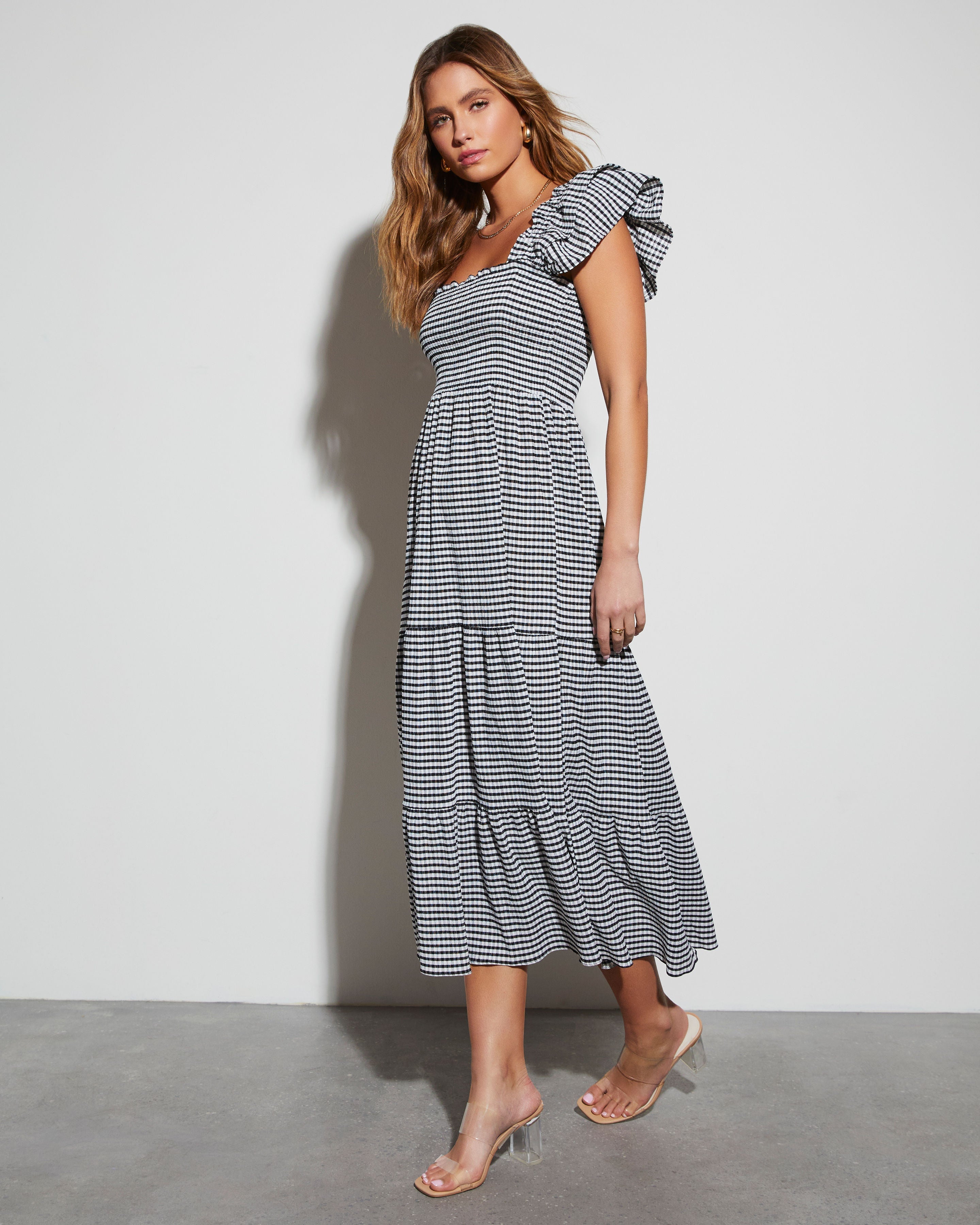 Fables Tiered Smocked Maxi Dress