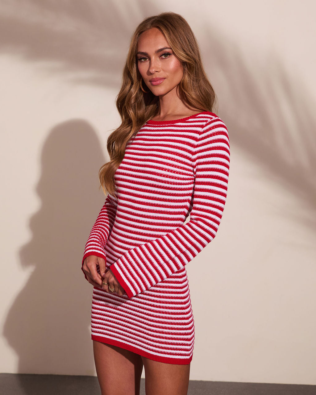 Daylight Harbor Striped Knit Mini Dress