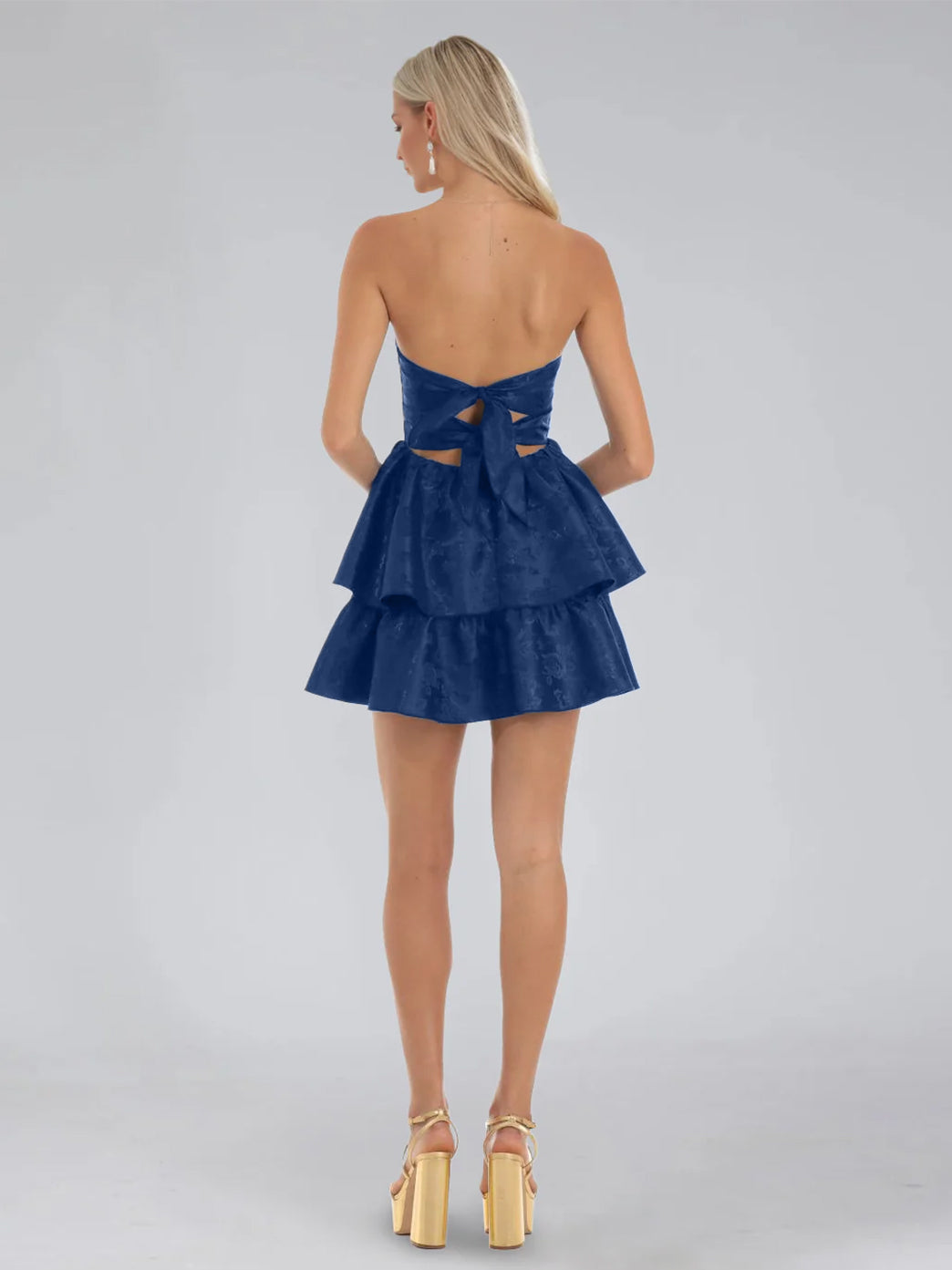 A-Line/Princess Sweetheart Sleeveless Tiered Ruffles Short/Mini Pleated Homecoming Dresses with Back Ties