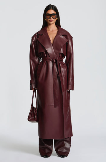 Bridget Trench Coat - Plum