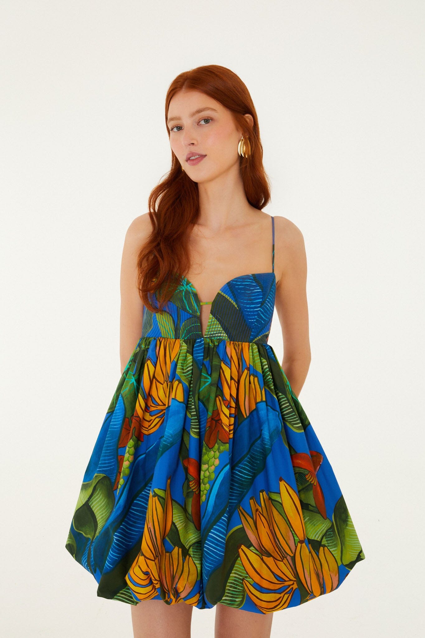 Blue Banana Grapes Sleeveless  Mini Dress